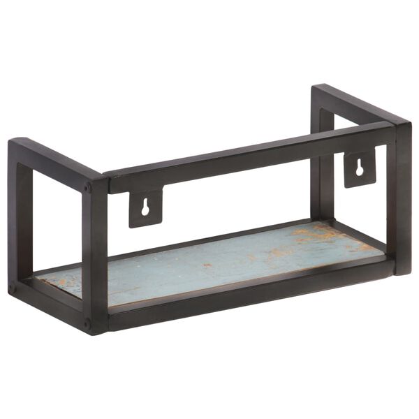 vidaXL Wall Shelf Set of 2 Mixed color with Black