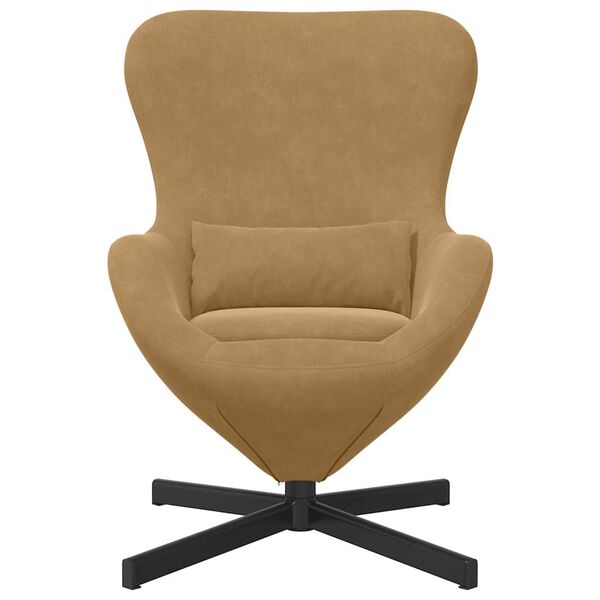 vidaXL Egg Chair Brown 24.80 x 28.74 x 35.43 in Velvet
