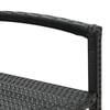 vidaXL Garden Bar Set Black Solid Acacia wood, Poly Rattan Table for 4