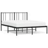 vidaXL Bed Frame Black Powder-Coated Steel 47.2 x 78.7 in Bed Frame