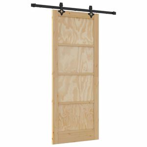 vidaXL Sliding Door ORKDAL Brown 32.68 x 79.53 in Solid Pine Wood