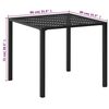 vidaXL Outdoor Table Black E-coated and powder-coated steel 31.5x31.5 in