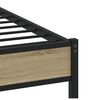 vidaXL Bed Frame Sonoma oak Steel, Engineered wood Full Bed Frame