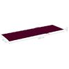 vidaXL Sunlounger Wine red, Natural Bamboo Bamboo, 100% Polyester Standard