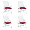 vidaXL Chair Cushion Set of 4 Wine Red Oxford Fabric, PP Hollow Fiber