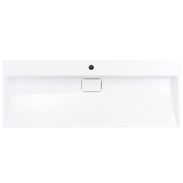 vidaXL Wash Basin 47.2"x18.1"x4.3" Mineral Cast/Marble Cast White