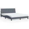 vidaXL Bed Frame Dark Grey Velvet Queen Bed Frame Rectangular Modern
