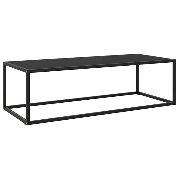 vidaXL Coffee Table Black Tempered glass Medium Durable Coffee Table