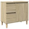 vidaXL Bathroom Furniture Set Sonoma Oak Engineered Wood Large