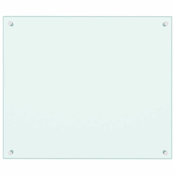 vidaXL Kitchen Backsplash White 27.6"x23.6" Tempered Glass