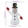 vidaXL Inflatable Snowman Multicolor Oxford fabric with PU coating