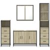 vidaXL Bathroom Furniture Set Sonoma oak Engineered wood, metal Large