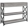 vidaXL Console Table Grey Sonoma Engineered wood 39.4 x 11.0 x 29.5 in