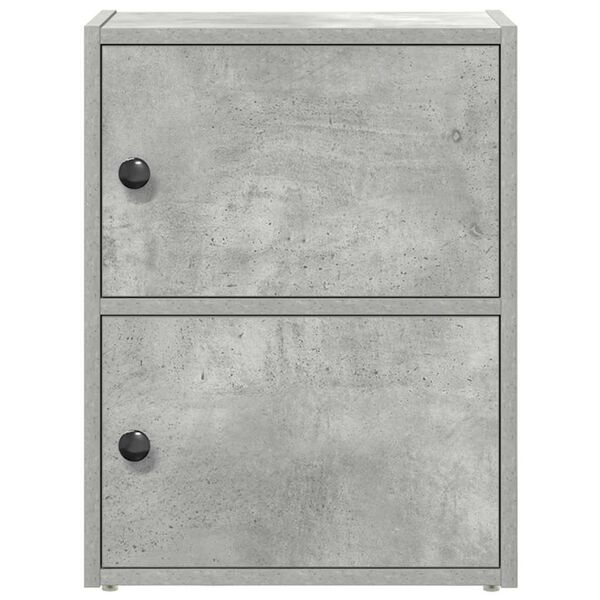 vidaXL Bookcase Concrete Grey Engineered Wood Small Bookcase