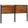 vidaXL Headboard Mixed color Solid reclaimed wood, powder-coated iron