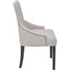 vidaXL Dining Chairs Set of 6 Cream Grey Polyester Upholstery Standard