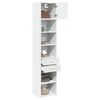 vidaXL Slim Storage Cabinet White Engineered Wood Slim