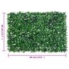 vidaXL Artificial Shrub Leaf Fence Set of 24 Green PE (Polyethylene)