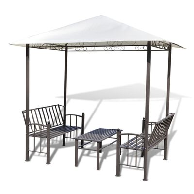 vidaXL Garden Pavilion with Table and Bench 8' x 5' x 8'