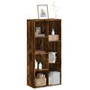 vidaXL Bookcase Smoked Oak Engineered Wood Medium Bookcase Rectangular