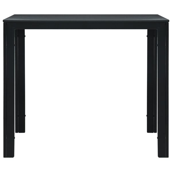 vidaXL Coffee Table Black HDPE, Steel Medium Durable Coffee Table