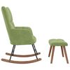 vidaXL Rocking Chair With Stool Light Green