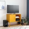 vidaXL TV Cabinet Mustard yellow Steel TV Cabinet Rectangular