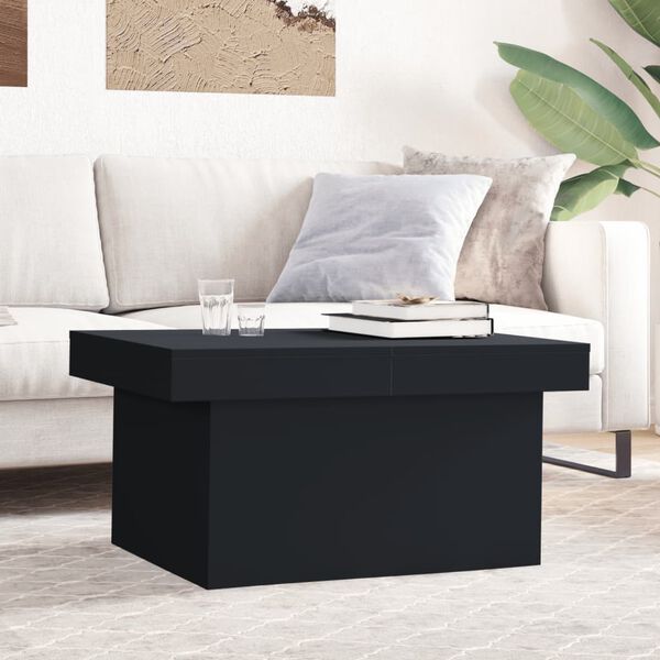vidaXL Coffee Table Black Engineered Wood Medium Coffee Table
