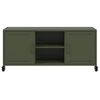 vidaXL TV Cabinet Olive Green Cold-rolled Steel 39.4 in TV Cabinet