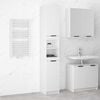 vidaXL Bathroom Cabinet High Gloss White 12.6"x13.4"x74.2" Engineered Wood