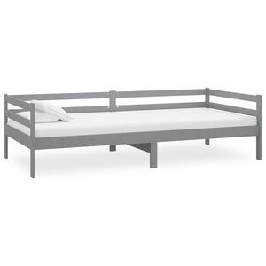 vidaXL Day Bed Gray Solid pine wood 35.4 x 78.7 in