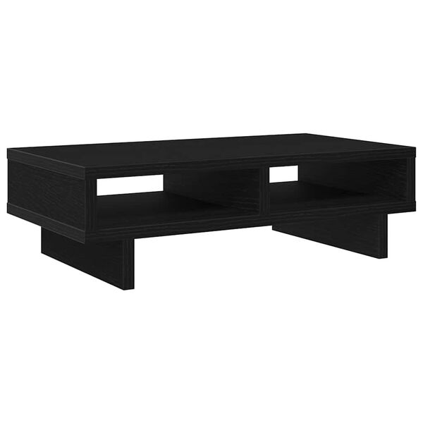 vidaXL Monitor Stand Black Oak 50x27x15 cm Engineered Wood