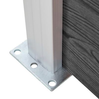 vidaXL Fence Panel Set WPC 479.5"x73.2" Black