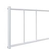 vidaXL Bed Frame White Powder-Coated Steel Twin Bed Frame Rectangular