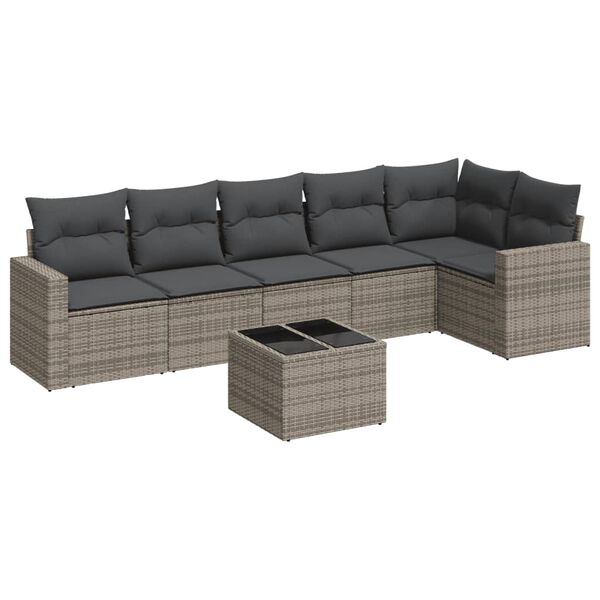 vidaXL Garden Sofa Set Grey, Dark Grey