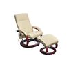 vidaXL Massage Chair with Footstool Cream Faux Leather