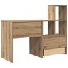 vidaXL Desk Artisan Oak 51.77 x 19.69 x 41.93 in Engineered Wood