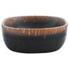 vidaXL Countertop Basin Black and Orange Oval 18.5x13.0x5.1" Ceramic