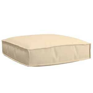 vidaXL Cushion Beige 23.62 x 23.62 x 4.72 in Oxford Fabric