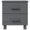 vidaXL Bedside Cabinet Set of 2 Dark Grey Solid Pinewood, MDF