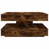vidaXL Coffee Table Smoked Oak Engineered Wood Medium Rotatable