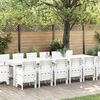 vidaXL Garden Dining Set 15 pcs White Polt rattan