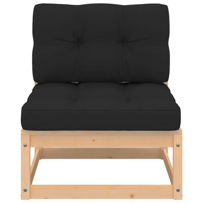 vidaXL 13 Piece Patio Lounge Set with Cushions Solid Pinewood