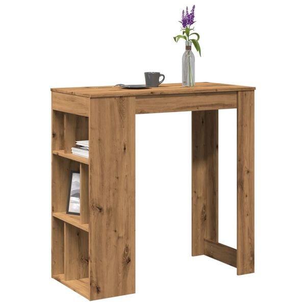 vidaXL Bar Table Artisan Oak Engineered Wood Large Bar Table