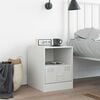 vidaXL Bedside Cabinet White Cold-rolled steel Small Bedside Cabinet