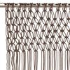vidaXL Macrame Curtain Taupe 55.1x94.5" Cotton