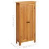 vidaXL Storage Cabinet Light Oak Solid Oak Wood, MDF Veneer Medium