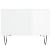 vidaXL Coffee Table High gloss white Engineered wood, metal Medium