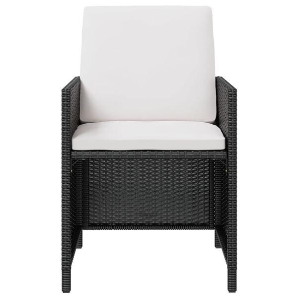 vidaXL Outdoor Furniture Set Black and Cream White