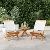 vidaXL Garden Chair Set of 2 Cream White